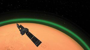 ExoMars registró una luz verde que rodea el planeta Marte y los científicos explican de que se trata