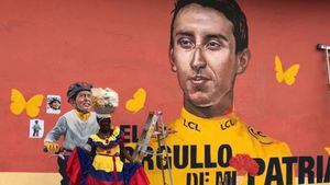 El espectacular mural en Zipaquirá que rinde homenaje al histórico triunfo de Egan Bernal