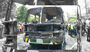 Capturan al conductor de bus en que murieron incinerados 33 niños en Fundación en 2014