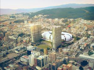 Jorge Yunda muestra cómo sería el diseño del nuevo 'Arena Atahualpa' en Quito