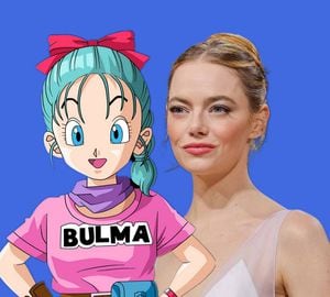 ¿Barbie Bulma? Una IA imagina a Emma Stone como la personaje de Dragon Ball
