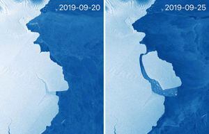 Iceberg casi tan extenso como Bogotá se desprendió de la Antártida