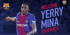 La millonaria cláusula de salida de Yerry Mina que impuso el Barcelona