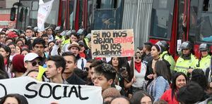 Inician las protestas de los estudiantes en Bogotá