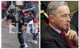 “La patada es legítima”: polémicas declaraciones de Álvaro Uribe sobre brutal ataque de un integrante del Esmad a mujer