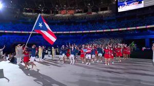 FOTOS: Así fue el desfile de la delegación boricua en el Estadio Olímpico de Tokyo 2020