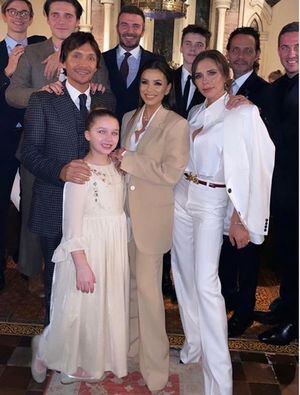 Eva Longoria y Marc Anthony se unen a la familia Beckham en el bautizo de sus hijos