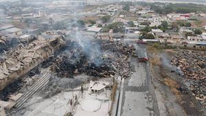 Imágenes que dejó el incendio en fábrica cartonera de Durán tras ser controlado en su totalidad