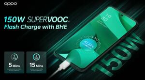 Oppo carga tu teléfono en 15 minutos con su tecnología 150W SuperVOOC