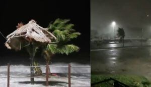 El huracán Zeta comienza a dejar estragos en Quintana Roo