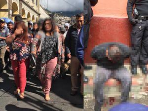 Totonicapán: Pobladores vapulean a hombre y pasean sin ropa a dos mujeres señaladas de robo