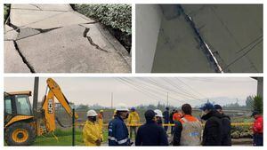 Vía Bogotá- Chía, cerrada tras colapso de puente peatonal por fuerte sismo