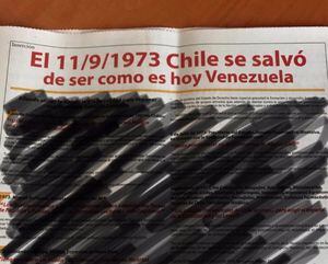 "Chile se salvó de ser como es hoy Venezuela": dura condena en redes sociales a inserto que reivindica el golpe de Estado