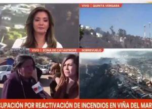 “Discúlpenme, pero es fuerte estar aquí”: Periodista de Canal 13 rompió en llanto tras ver incendios en Tomé