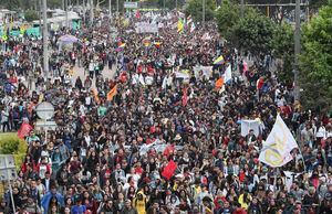 Las vías con manifestaciones por el paro del 25 de abril en Bogotá