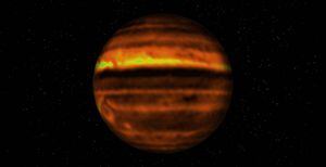 Observatório espacial capta impressionante registro do planeta Júpiter