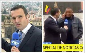 (Video) La reacción de Juan Diego Alvira cuando hombre lo interrumpió en vivo y en directo en 'Noticias Caracol'