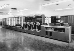 This was IBM's Harvard Mark 1, the first electromechanical computer, a 