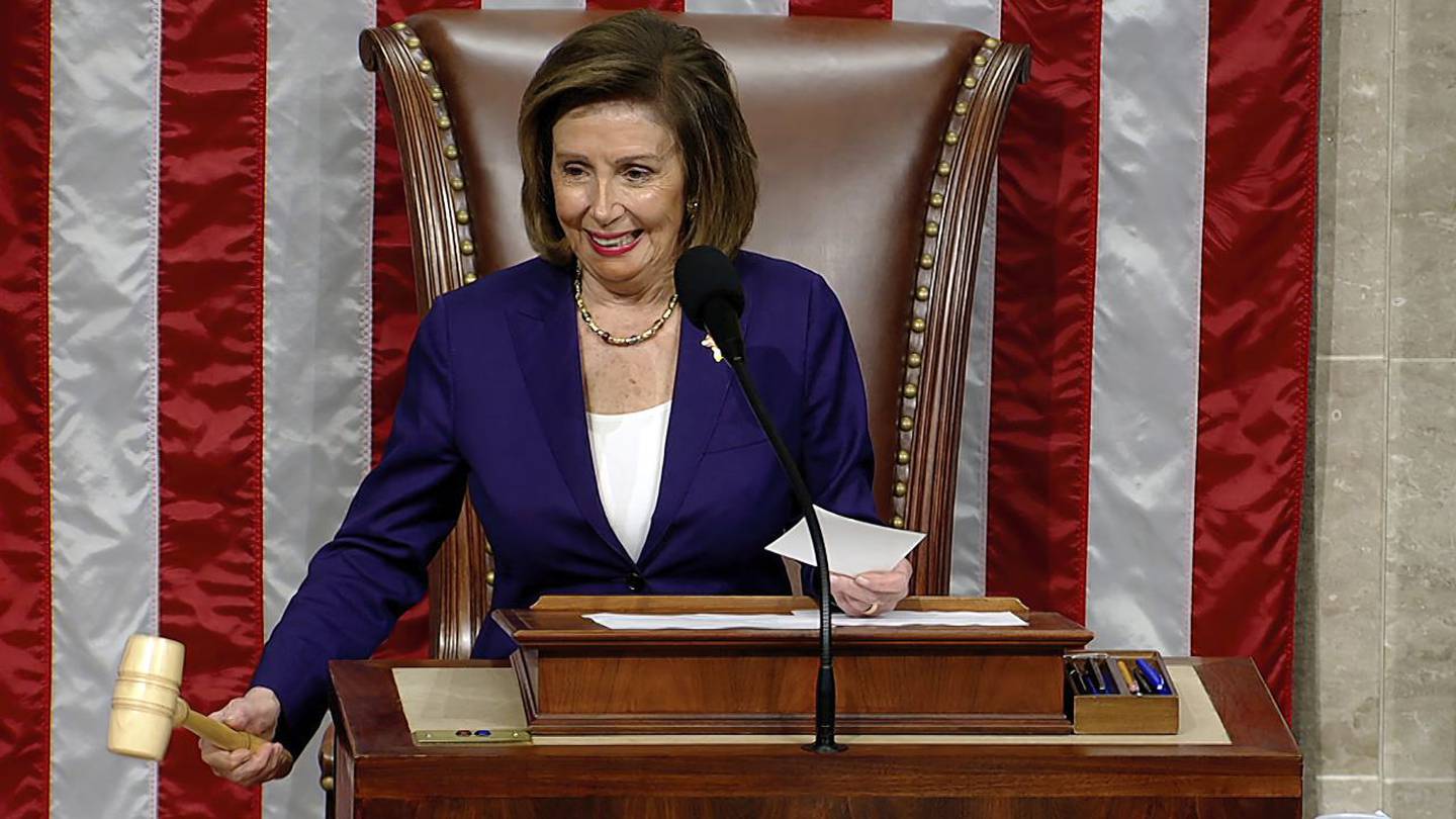 Nancy Pelosi, presidenta de la Cámara de Representantes.