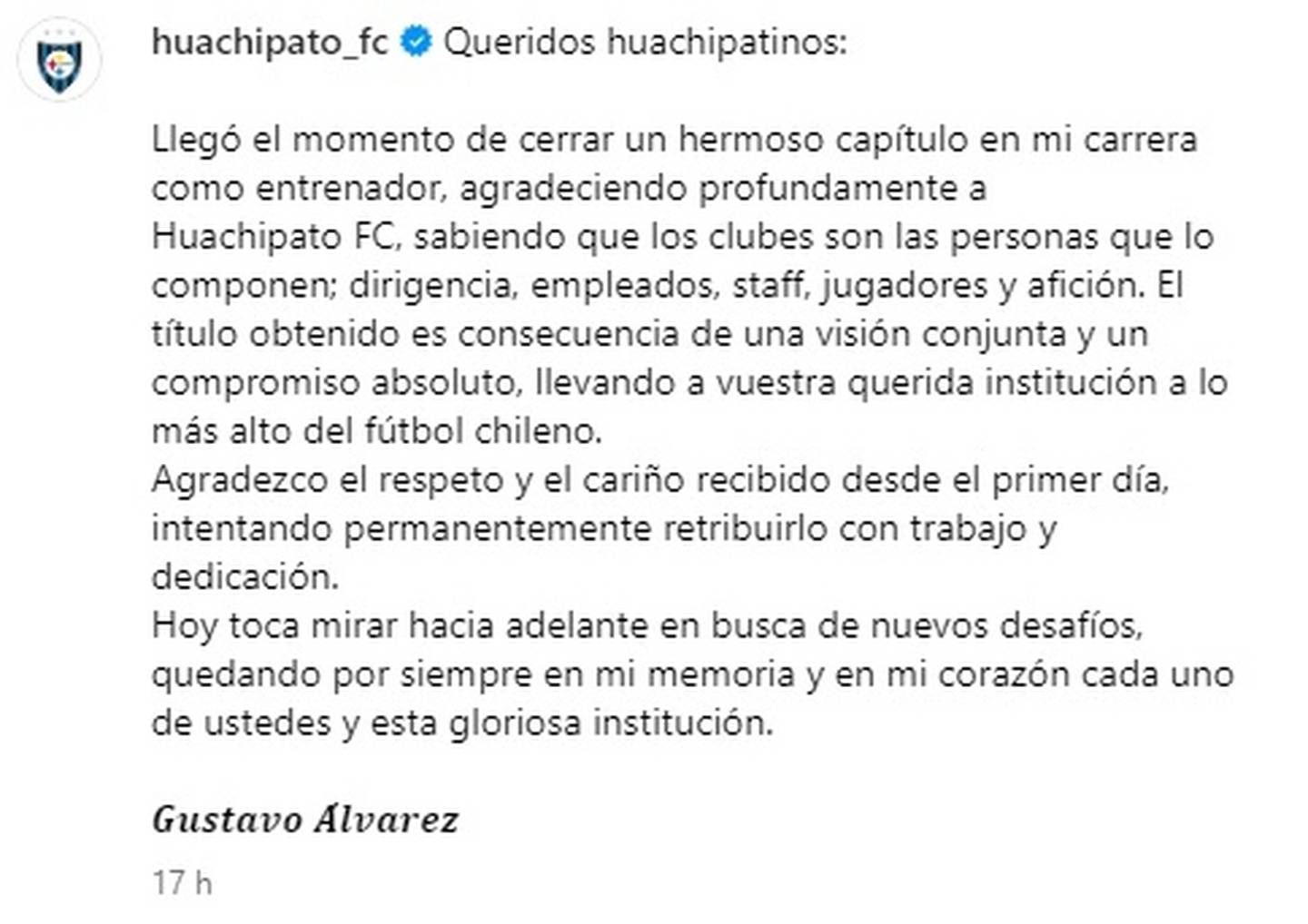 Los hinchas de Huachipato se tomaron las redes sociales del club para criticar la decisión del técnico argentino, de dejar el equipo para irse a dirigir a la U.