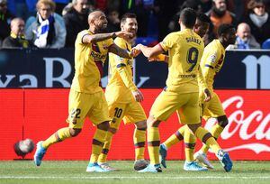 Arturo Vidal anotó el gol del triunfo del Barcelona ante Leganés y es el líder de la Liga española