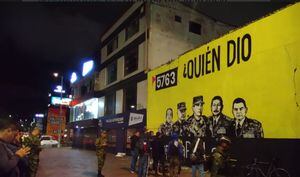 Militares borraron mural sobre los falsos positivos en Bogotá