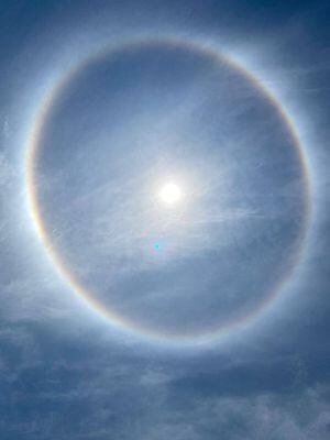 Halo solar sorprende a guayaquileños este 30 de mayo