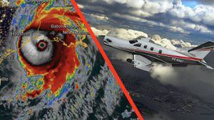 Microsoft Flight Simulator 2020: la gente está volando hacía al huracán Laura