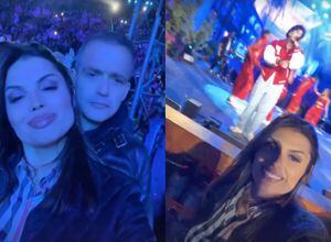 Una cita entre cumbia y reggaetón: Iván Núñez llegó hasta el Festival de Olmué con su pareja, Thais Jordão