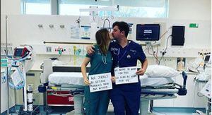 Pareja de doctores cancela su boda para ayudar a pacientes con coronavirus