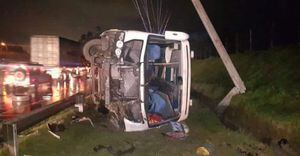 24 personas heridas por grave accidente de tránsito en la vía Bogotá - Facatativá
