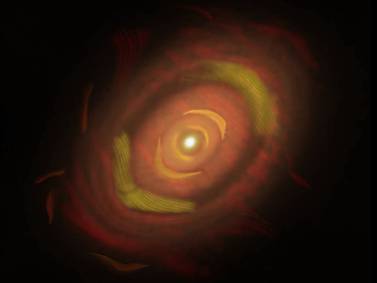 ALMA de Chile capta el proceso de formación de planetas en una estrella a 480 años luz de distancia
