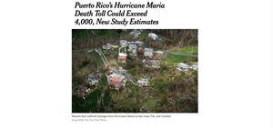 Así reporta el mundo estudio sobre muertes tras el huracán María en Puerto Rico