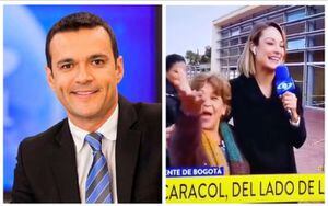 Mujer interrumpió a Mónica Jaramillo en 'Noticias Caracol'... ¡Y solo para coquetearle a Juan Diego Alvira!