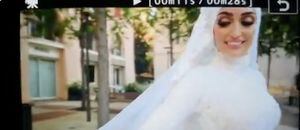 De película: novia posaba con su vestido cuando fue azotada por la explosión en Beirut