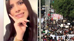 (VIDEO) Joven colombiana que vive en el exterior se burla de las manifestaciones en el país