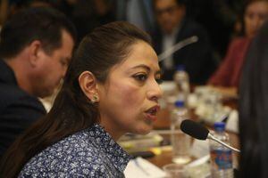 Paola Pabón, Virgilio Hernández y Christian González acudieron "esposados" a la Asamblea Nacional