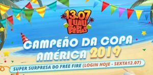 Garena Free Fire lança promoção especial para comemorar vitória do Brasil na Copa América 2019