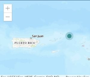 Temblor en las Islas Vírgenes se siente en Puerto Rico