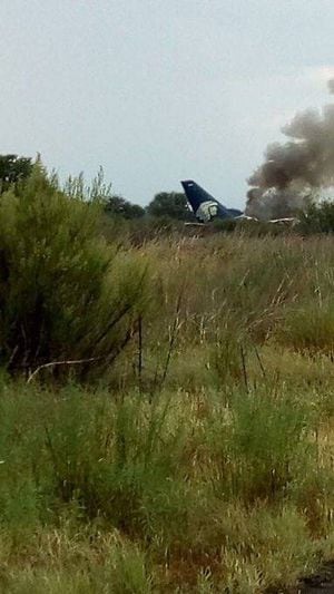 Fotos del accidente del avión de Aeroméxico en Durango