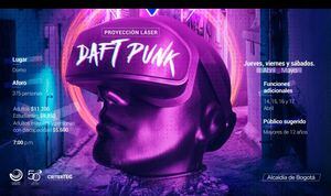 Prográmese para el show láser de Daft Punk en el Planetario de Bogotá