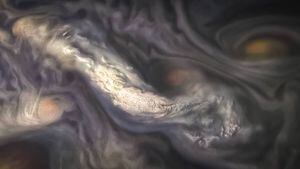 NASA comparte fantasmagórica imagen de las nubes de Júpiter tomada por la sonda Juno
