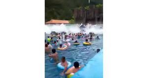 Banhistas são arrastados por 'tsunami' em piscina de ondas na China