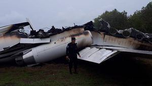 Autoridades localizan avioneta incinerada en Retalhuleu