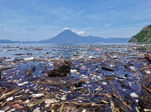 ¡Alerta en el lago de Atitlán! Las recientes lluvias han dejado toneladas de basura en su superficie