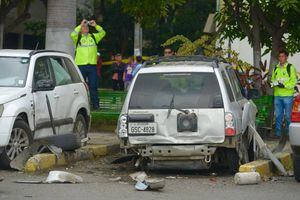 Un vehículo explotó en la Universidad de Guayaquil
