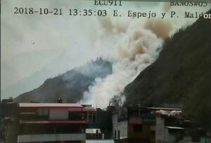 Incendio forestal alcanza zoológico de Baños, Tungurahua