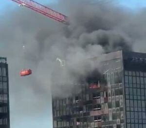 Reportan incendio en el último piso del World Trade Center de Bruselas (video)