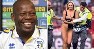 Así reaccionó el 'Tino' Asprilla por mujer que invadió la cancha en final de Champions