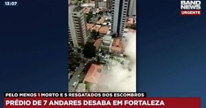 Vídeo flagra momento do desabamento do prédio em Fortaleza